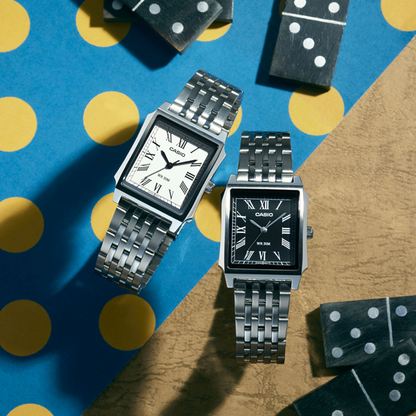 CASIO COLLECTION Mod. TANK - STEEL, BLACKCategory-Watches,Gent Ready stocked Watches,Men,READY STOCKED WATCHES,Watches - Accessories,Wristwatch