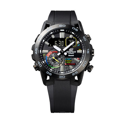 CASIO EDIFICE Mod. RACING MULTI COLOR SERIE wristwatch with 10 ATM water resistance, 48mm SS & resin case, quartz movement, multifunction dial.