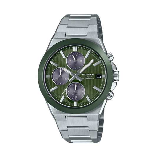CASIO EDIFICE Mod. SOLAR POWERED CHRONOGRAPH - GREEN-0