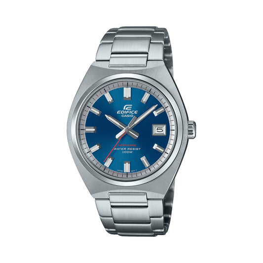 CASIO EDIFICE Mod. SPORT, DATA - LIGHT BLUE wristwatch with stainless steel strap and sapphire dial, 10 ATM water resistance.