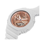 CASIO G-SHOCK Mod. OAK COMPACT - METALLIC DIAL SERIE ***SPECIAL PRICE*** wristwatch with white resin strap and rose gold dial.