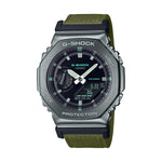 CASIO G-SHOCK Mod. OAK METAL COVERED - UTILITY SERIE KHAKI GREEN wristwatch, 20 ATM water resistant, fabric strap.