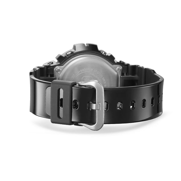 Back view of CASIO G-SHOCK Mod. OVERSIZE - VIRTUAL BLACK RAINBOW SERIE ***SPECIAL PRICE*** resin wristwatch with buckle clasp.