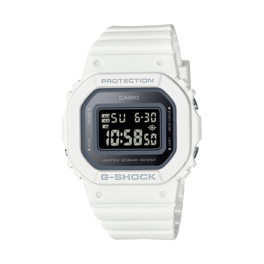 CASIO G-SHOCK Mod. THE ORIGIN Small white wristwatch with digital display and multifunction quartz movement.