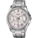 CASIO Mod. DAY DATE MULTIFUNCTION - ARGENT wristwatch, stainless steel case and strap, quartz movement, water resistant 5 ATM.