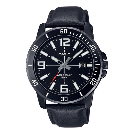 CASIO SPORT COLLECTION Mod. DIVER 50M LEATHER - FULL BLACK