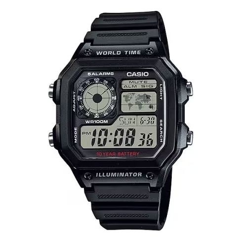 CASIO SPORT Mod. WORLD TIME ILLUMINATOR 5 ALARMS - FUTURE CLASSIC COLLECTION - BLACK