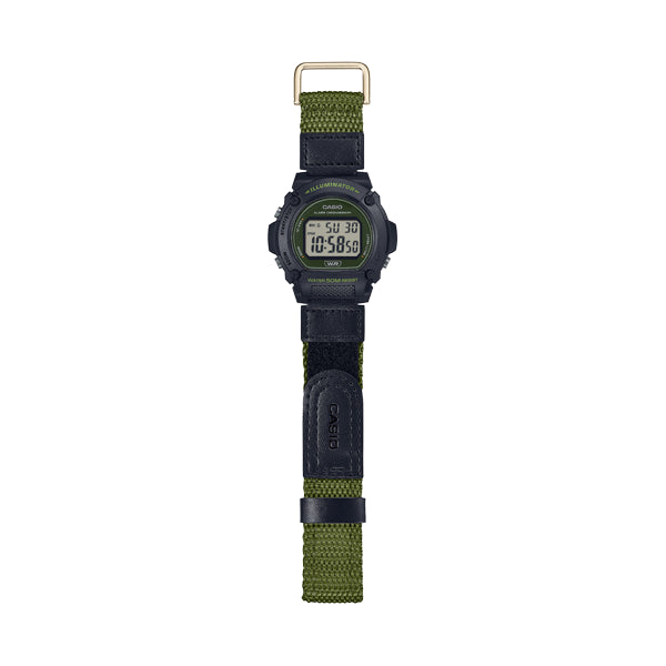 CASIO TIMELESS COLLECTION Mod. SPORT- ILLUMINATOR. WR 50M. ALARM. CHRONOGRAPH - ARMY GREEN - COLORED SERIE WATCHES