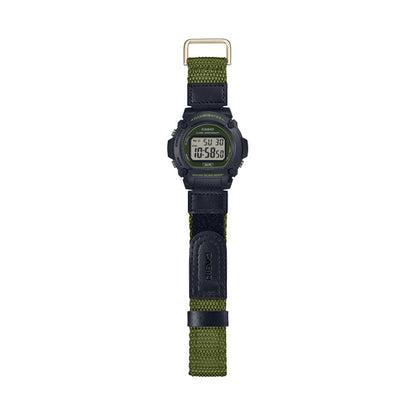 CASIO TIMELESS COLLECTION Mod. SPORT- ILLUMINATOR. WR 50M. ALARM. CHRONOGRAPH - ARMY GREEN - COLORED SERIE WATCHES