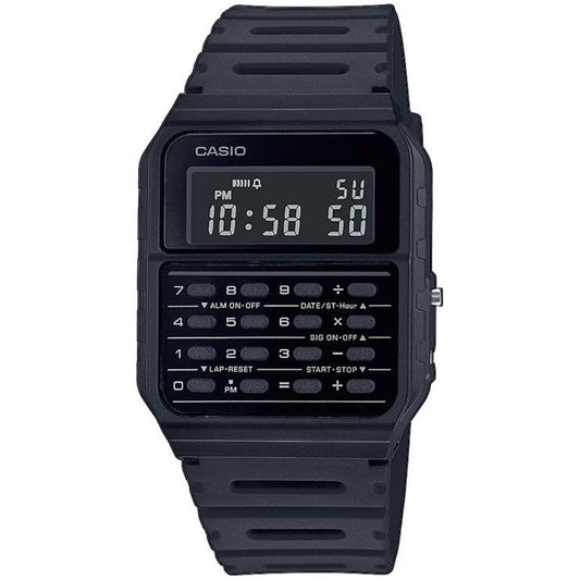 CASIO VINTAGE Mod. CALCULATOR EDGY COLLECTION - FULL BLACK WATCHES