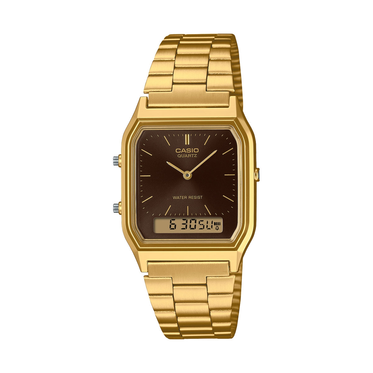 CASIO VINTAGE Mod. EDGY COLLECTION SUNRAY DIAL. GOLD - BLACK WATCHES