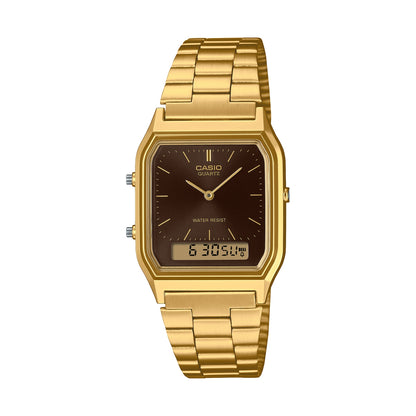 CASIO VINTAGE Mod. EDGY COLLECTION SUNRAY DIAL. GOLD - BLACK WATCHES
