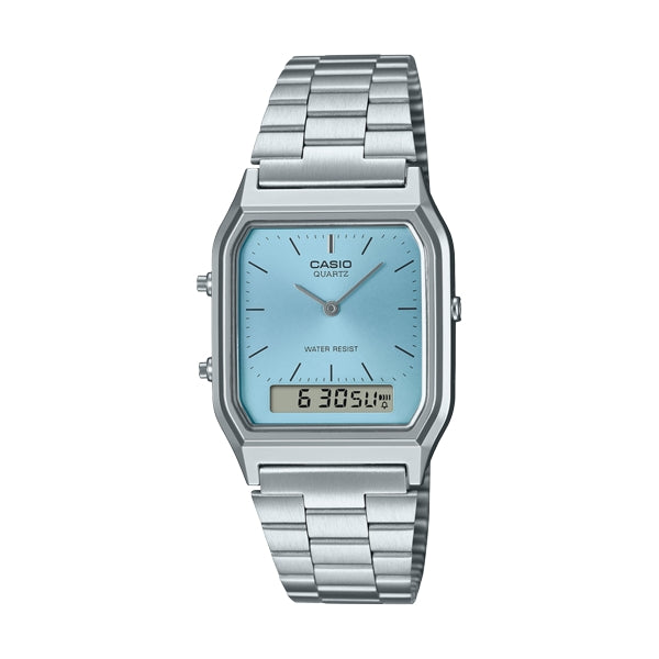 CASIO VINTAGE Mod. EDGY COLLECTION SUNRAY DIAL - LIGHT BLUE WATCHES