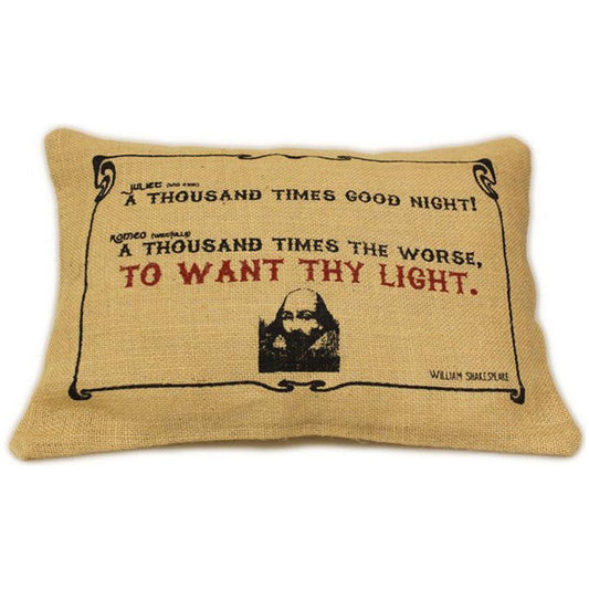 CUSCINI LETTERARI - Copricuscino in Juta lavata / Juta washed pillow case WANT THY LIGHT - Size 38x25cm