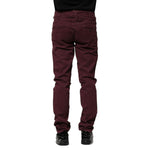 CYCLE Maroon Cotton Stretch Skinny Fit Men Denim Jeans