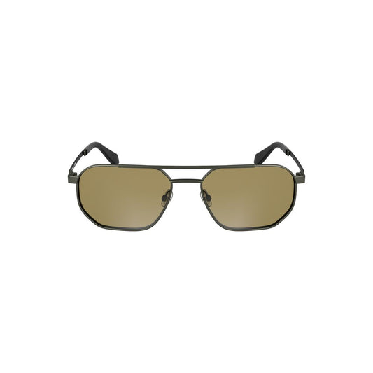 Calvin Klein Bronze Metal Men Sunglass with sleek frame and square lenses, statement fashion eyewear for modern elegance and style.