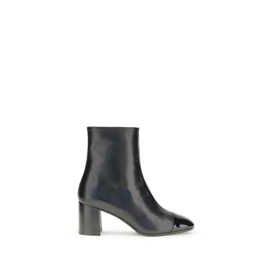 Carel Paris Black Leather Ankle Boots