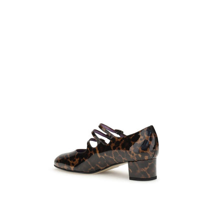 Carel Paris Multicolor Kina Mary Jane Pumps with 4-cm heel and adjustable straps in patent leather.