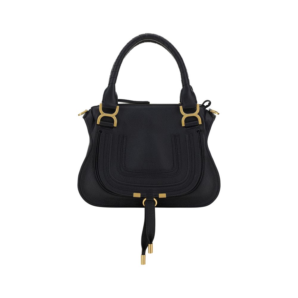 Front view with bag zipped and handles upright.