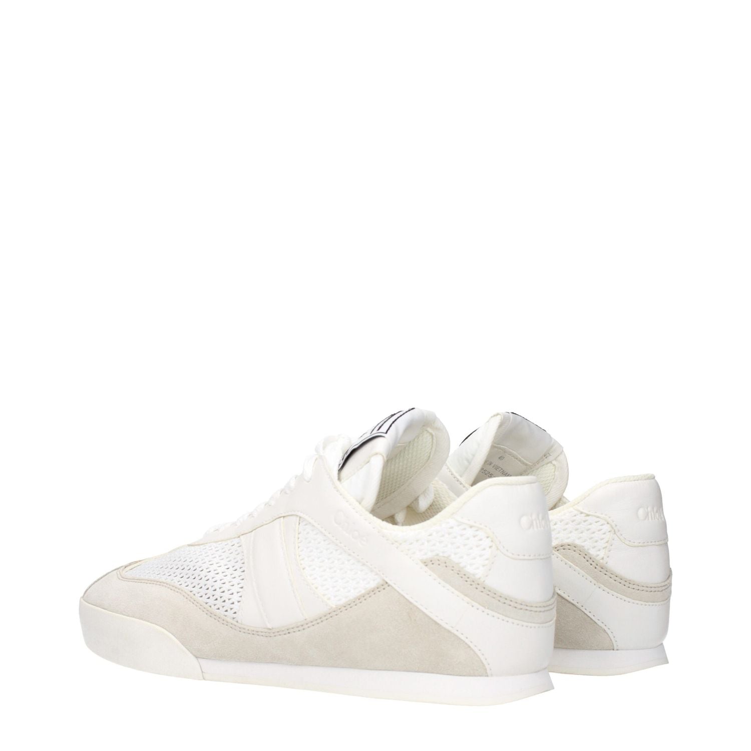 Chloé White Fabric Low Top Sneakers