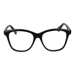 Christian Lacroix Black Women Glasses Frame in round, full-rim metal design with demo lenses, featuring a sleek black finish.