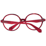 Christian Lacroix Red Women Glasses Frame in acetate with full-rim round style and demo lenses