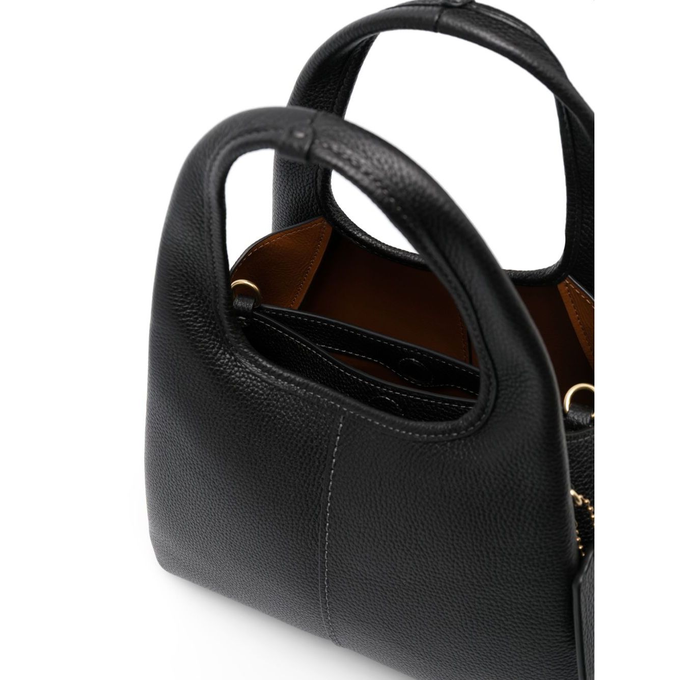 Front view with bag zipped and handles upright.