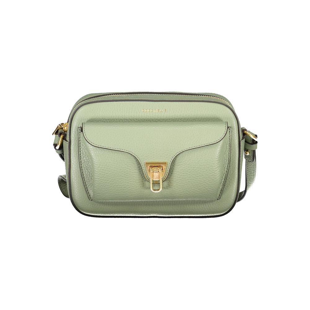 Front view with bag zipped and handles upright.