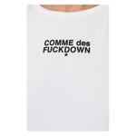 Comme Des Fuckdown White Cotton Women Top