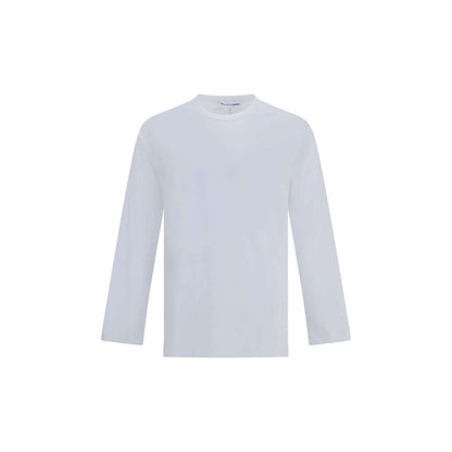 Comme Des Garçons White Cotton Long Sleeve T-Shirt with crew neck and logo detail, made from 100% cotton for AW25 season.