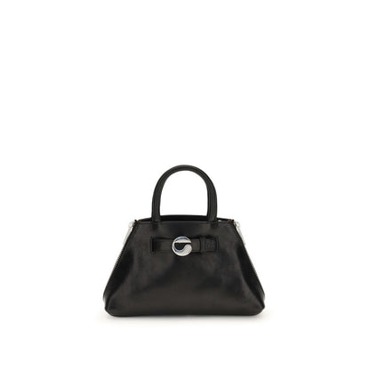 Coperni Black Calf Leather Bos Taurus Shoulder Bag with detachable strap and compact design.