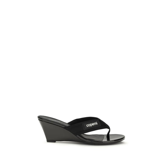 Coperni Black Polyamide Wedge Sandals 1728,72470364320,Black,Coperni,EU37/US7,EU38/US8,EU39/US9,EU40/US10,New with tags,Sandals - Shoes,Shoes,Wedges - Sandals - Shoes,Women