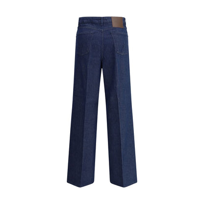 Cruna Blue Cotton Relaxed Fit Jeans