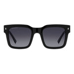 DSQUARED2 MOD. ICON 0010_S acetate sunglasses for men, front view showcasing black frame design.