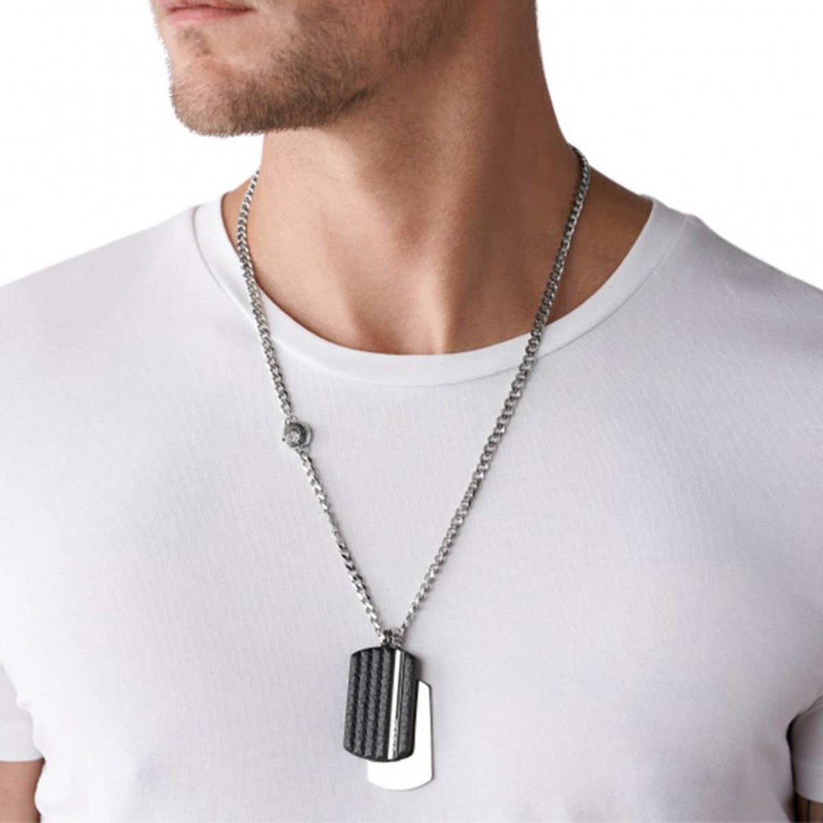 DIESEL Mod. DOOUBLE DOGTAGS DESIGNER FASHION JEWELLERY DIESEL JEWELS