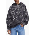Desigual Black Cotton Women Hoodie