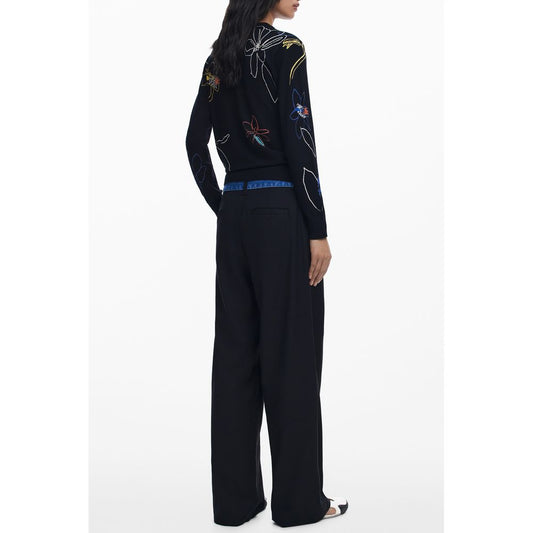 Desigual Black Viscose Women Sweater DE-39760-XS