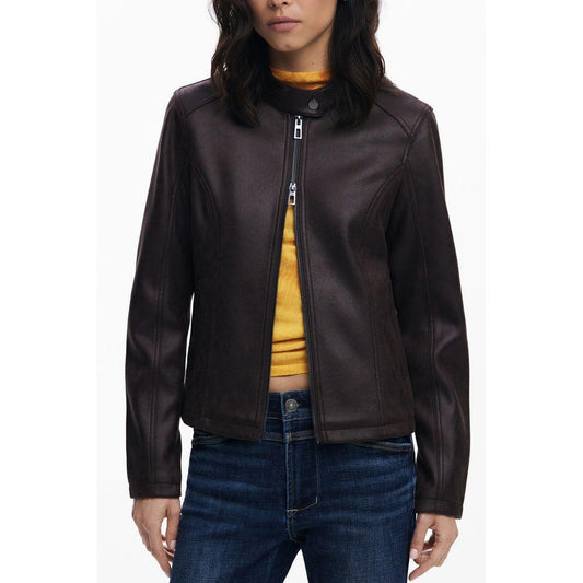 Desigual Brown Polyester Women's Jacket DE-39778-XS