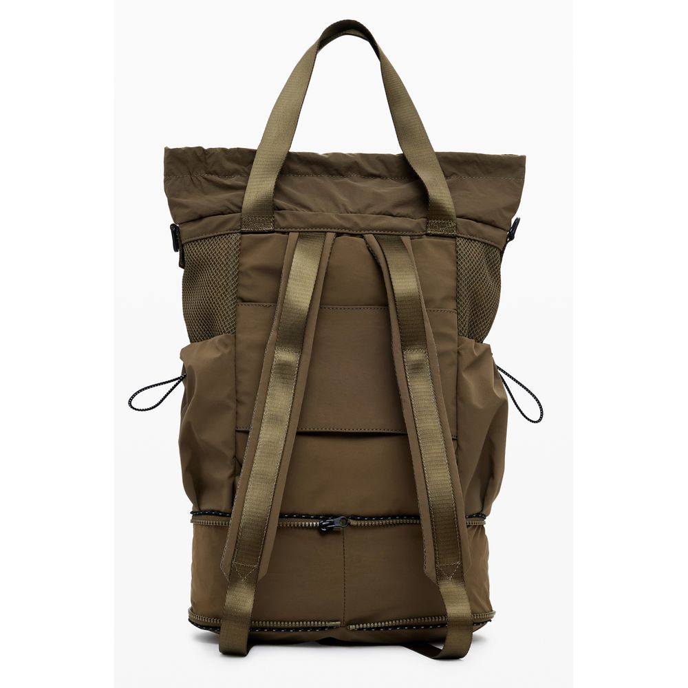 Versatile brown backpack with adjustable shoulder straps and handle