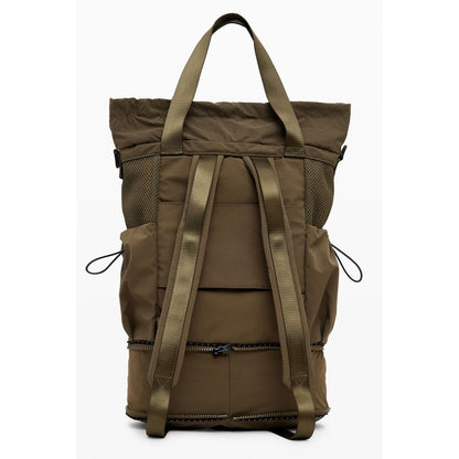 Versatile brown backpack with adjustable shoulder straps and handle