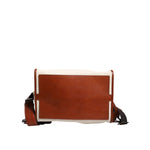 Dolce & Gabbana Beige Brown Canvas Leather EDGE Travel Men Back Pack Bag