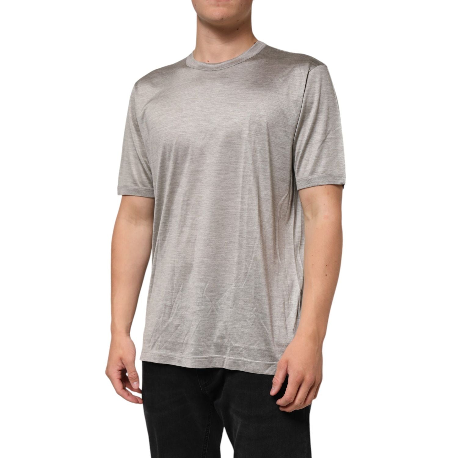 Dolce & Gabbana Beige Hazelnut Cotton Shortsleeve Shirt T-shirt