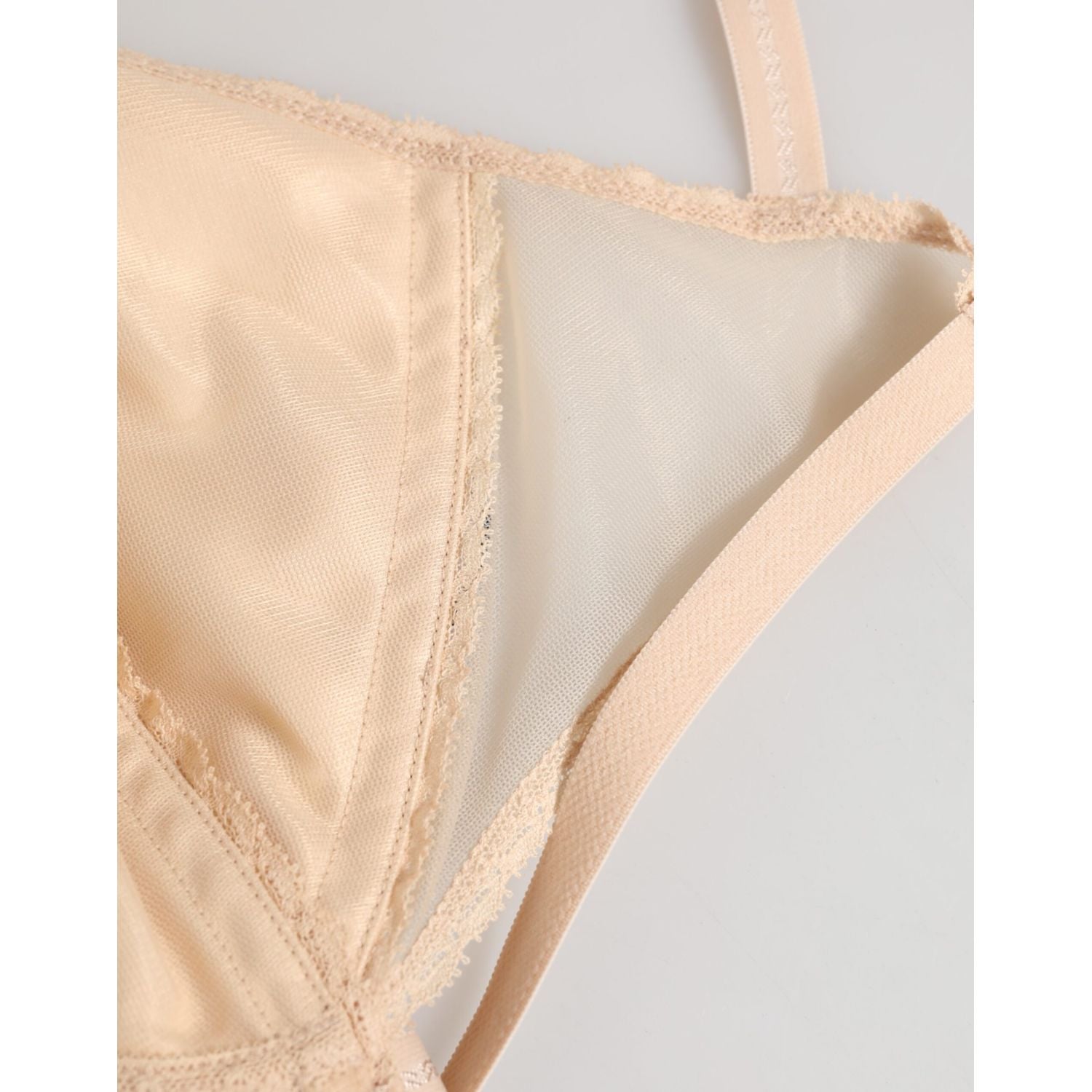 Dolce & Gabbana Beige Nylon Triangle Soft Cup Brassiere Underwear