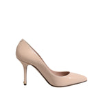 Dolce & Gabbana Beige Patent Leather Stiletto Heel Pumps Shoes