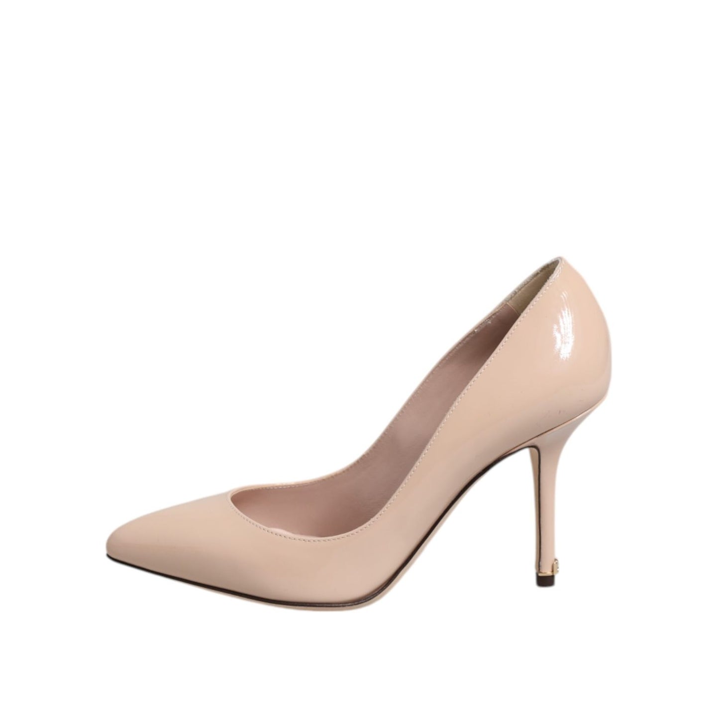 Dolce & Gabbana Beige Patent Leather Stiletto Heel Pumps Shoes