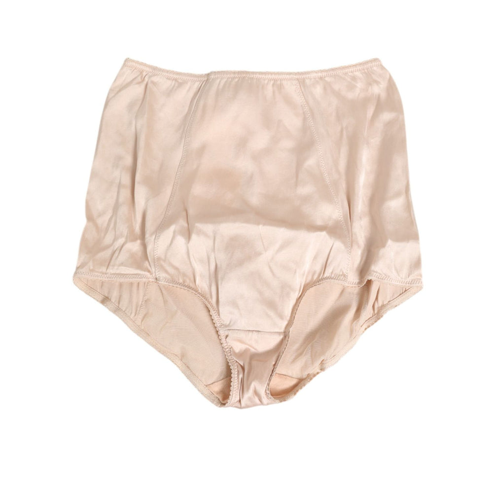 Dolce & Gabbana Beige Rosato Silk Satin High Waist Underwear