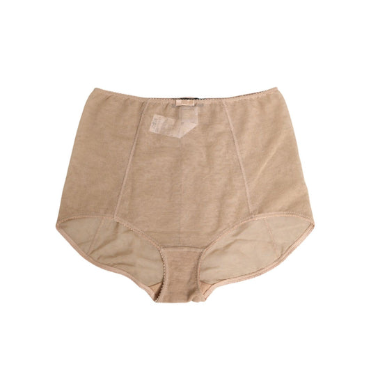 Dolce & Gabbana Beige Shaping Control Panty Underwear with high waist and control-top style for comfort and support.