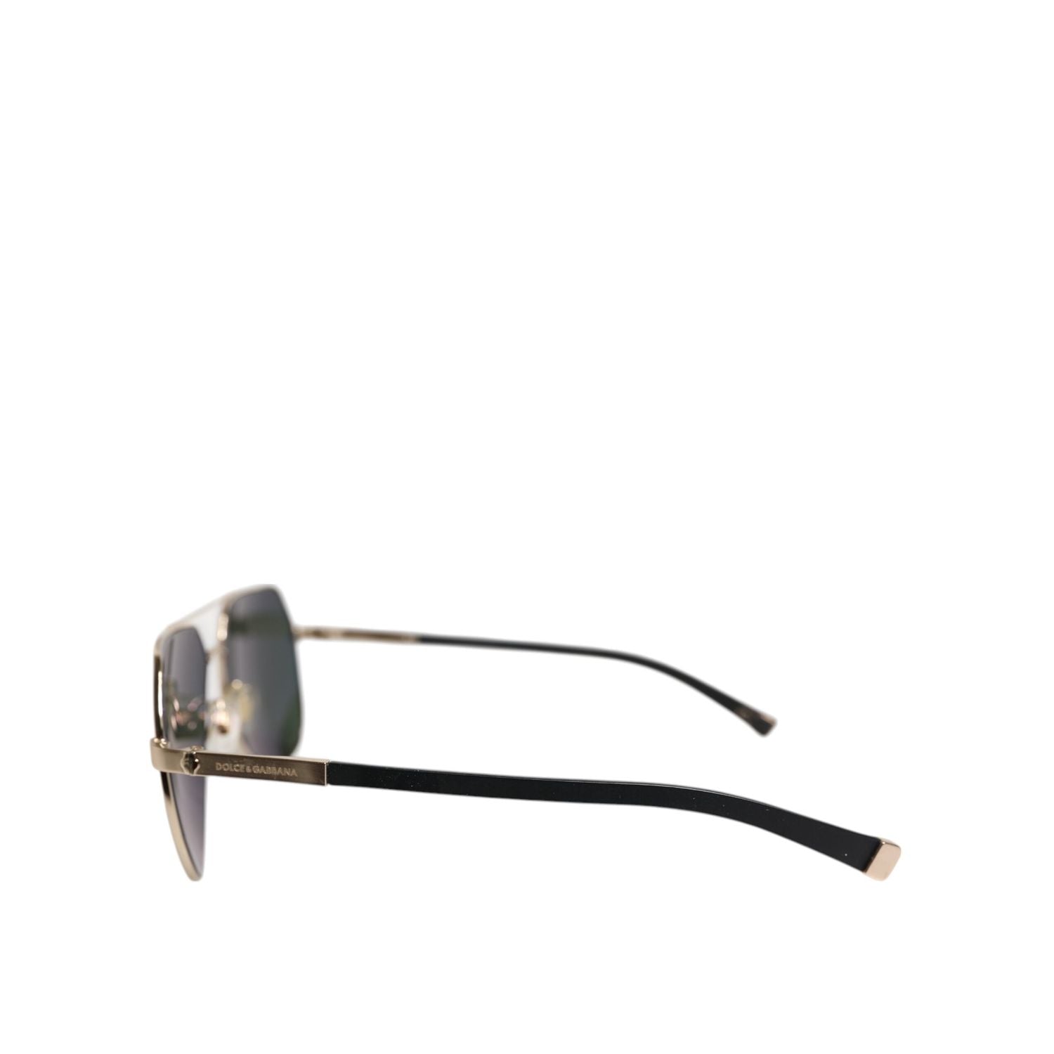 Dolce & Gabbana Black 18K Gold Plated Polarized Steel DG2133K Sunglasses