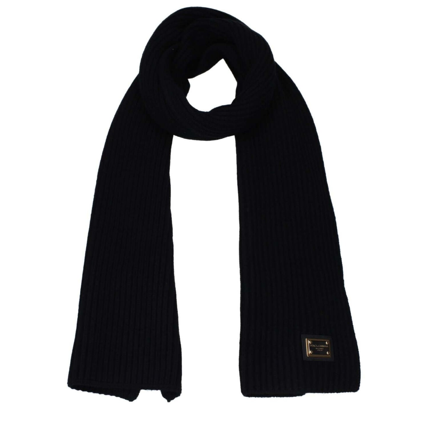 Dolce & Gabbana Black Cashmere Scarf