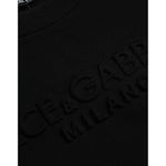 Dolce & Gabbana Black Cotton Long Sleeves Sweatshirt Sweater